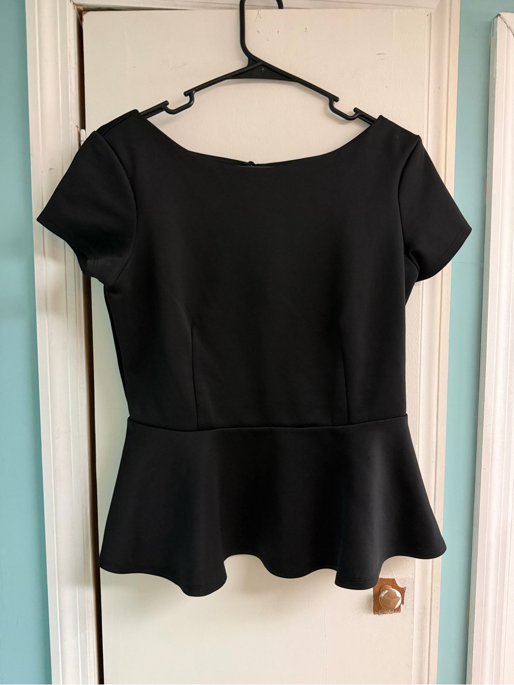 Black Short-Sleeve Top